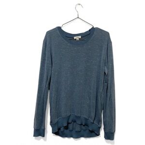 Wilfred | Aritzia Baby Blue/White Crew Neck Flowy Lightweight Top Size Small